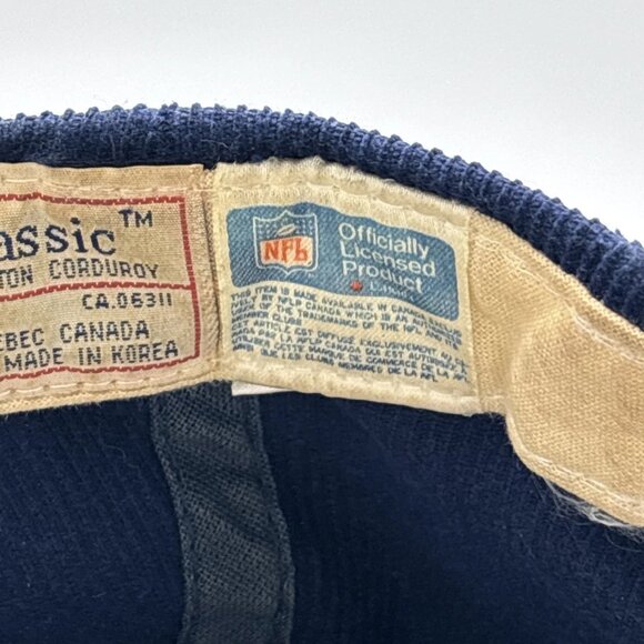 Vintage Chicago Bears Starter Hat Snapback Cap Corduroy Pro Classic Distressed - Picture 8 of 11